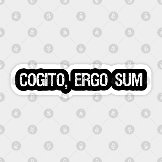 Cogito, Ergo Sum Sticker by Styr Designs